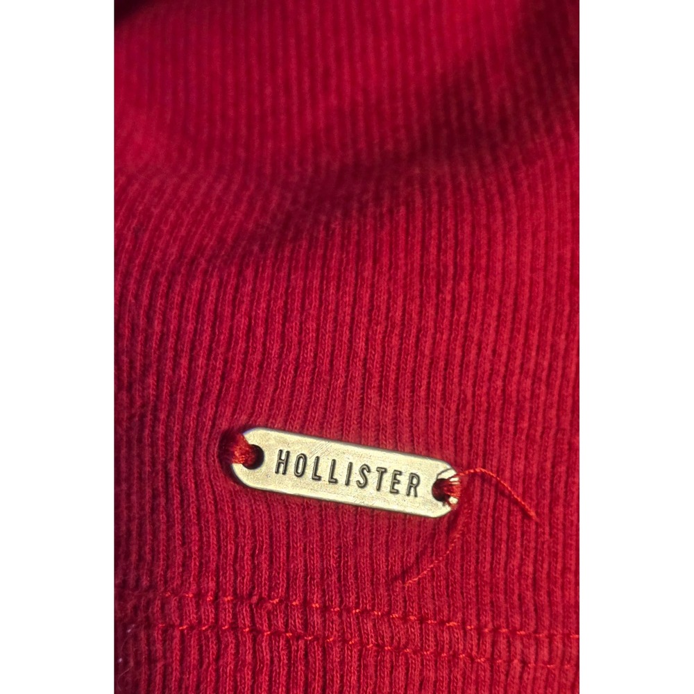 Hollister Ribbed Criss Cross Tank Top Women's‎ Size Small Red - Picture 3 of 8